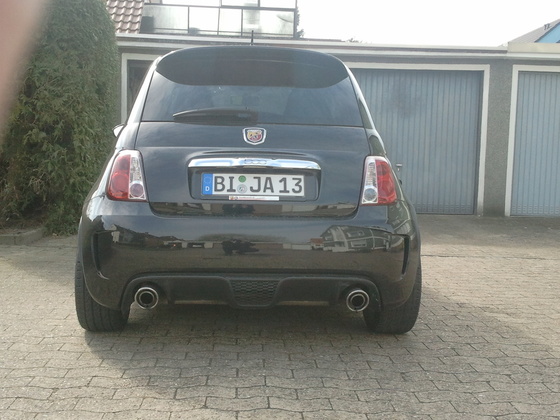 Abarth nach umbau mit Spurplatten V 20mm, H 40mm + Bilstein B14
