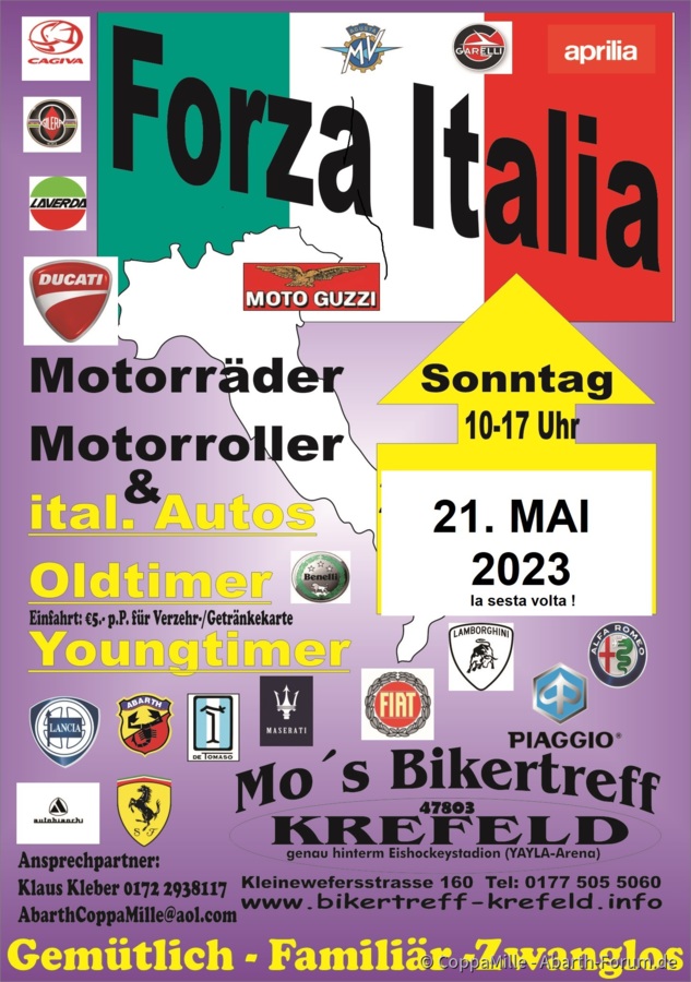 6. FORZA ITALIA in 47803 Krefeld bei Mo´s Bikertreff