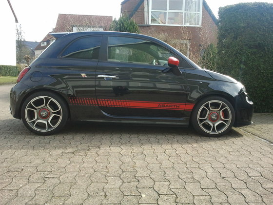 Abarth nach umbau mit Spurplatten V 20mm, H 40mm + Bilstein B14