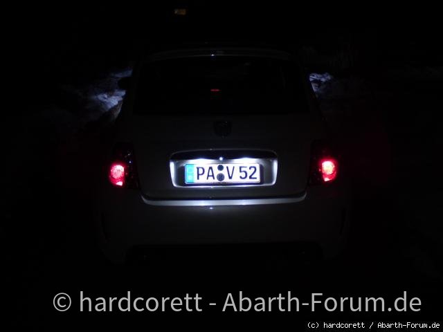 Kennzeichen LED Beleuchtung - Abarth Forum