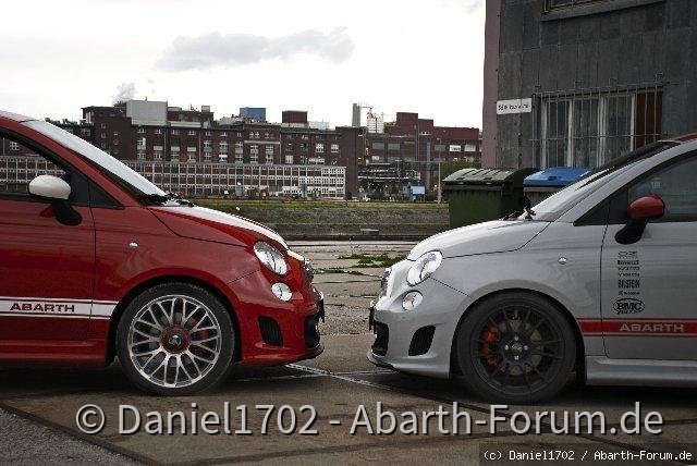 Abarth 500 red and grey