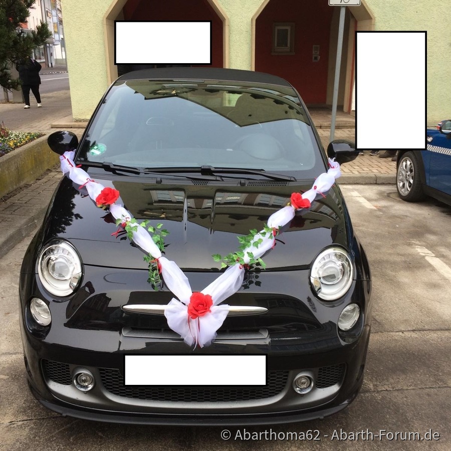 Abarth 595 als Hochzeitsauto